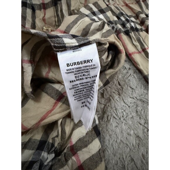 Burberry Mens Small Nova Plaid Check Button Up Shirt - Picture 7 of 8